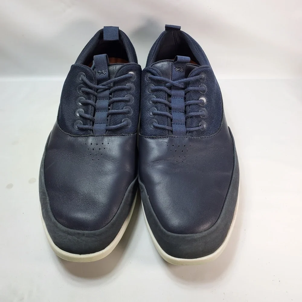 Wolf & Shepherd Crossover Golf Shoes Mens 12 Navy Blue Spikeless Leather Hybrid‎